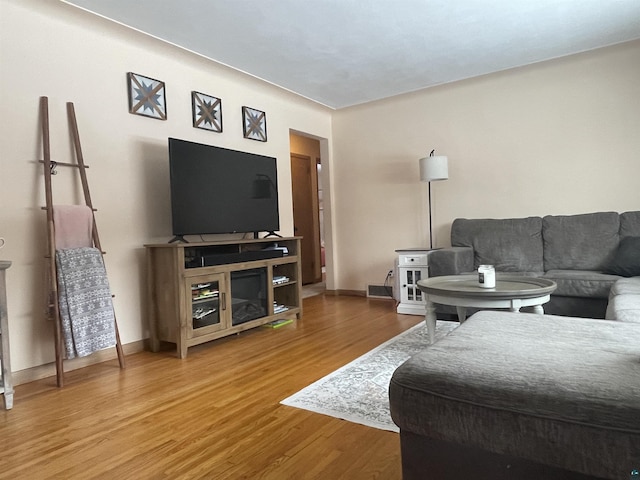 living room featuring hardwood / wood-style floors