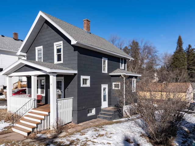 view of front of house featuring covered porch