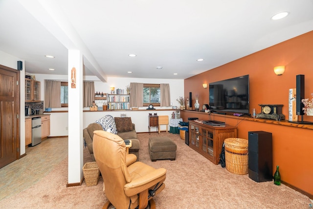 view of carpeted living room