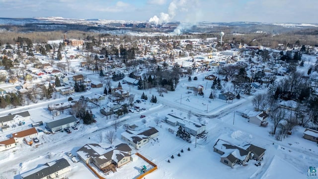 view of snowy aerial view