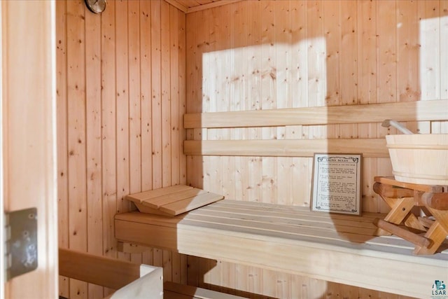 view of sauna