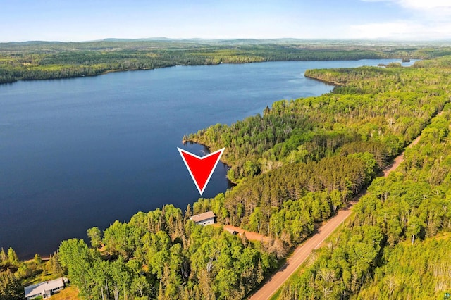 1480 Devil Track Rd, Grand Marais, MN 55604 - aerial view of a heavily wooded area and a large body of water