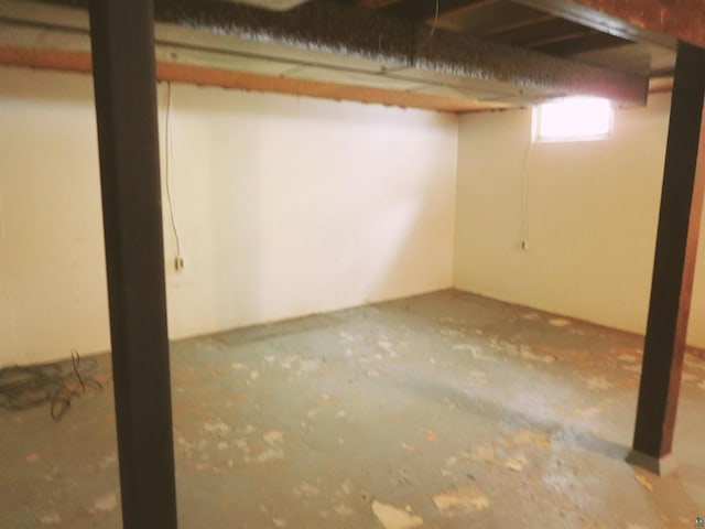 view of basement