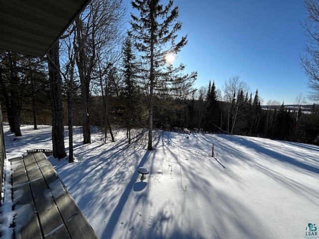 view of snowy yard