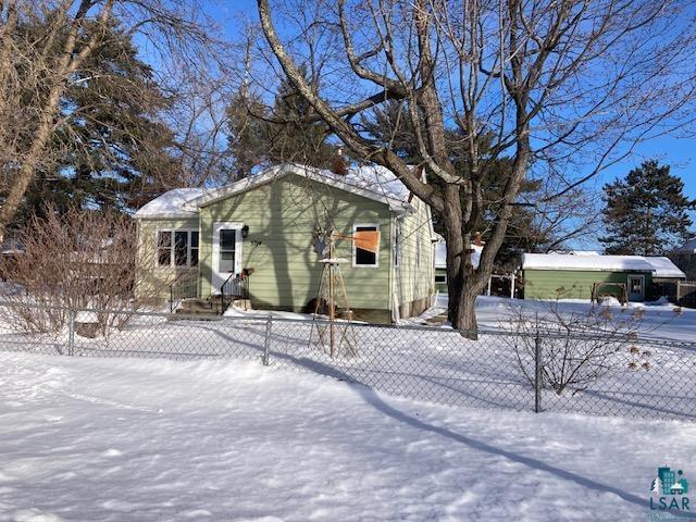 view of single story home