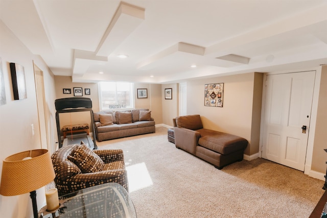 view of carpeted living room