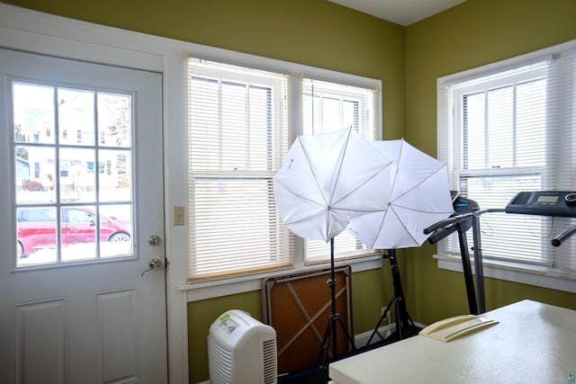 interior space with plenty of natural light