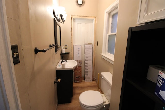 bathroom featuring toilet and vanity