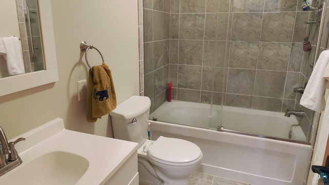 1741 Everett Bay Rd, Tower, MN 55790 - bathroom featuring combined bath / shower with glass door, vanity, and toilet