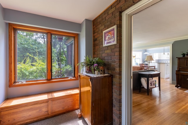 interior space with light wood-style floors