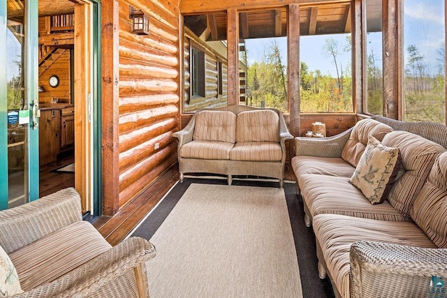 view of sunroom / solarium