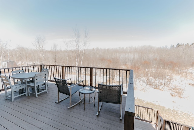 view of wooden terrace