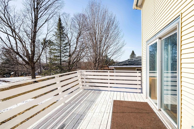 view of wooden deck