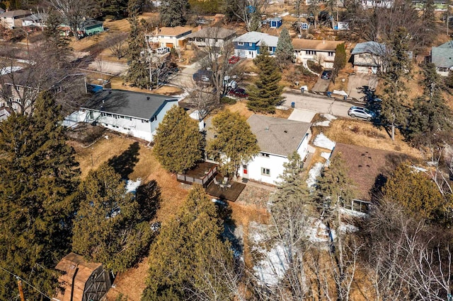 aerial view featuring a residential view