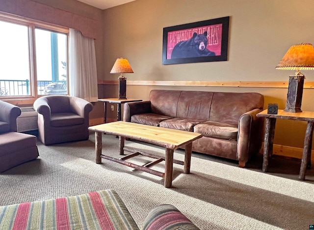 view of carpeted living room