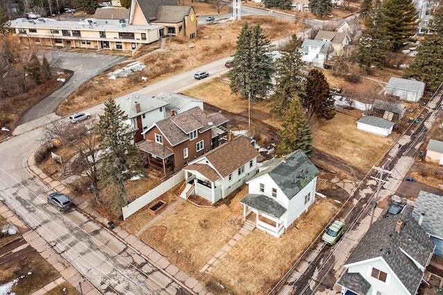 drone / aerial view featuring a residential view