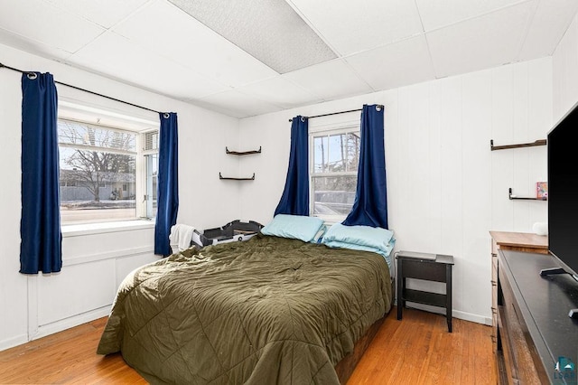 bedroom featuring light wood-type flooring