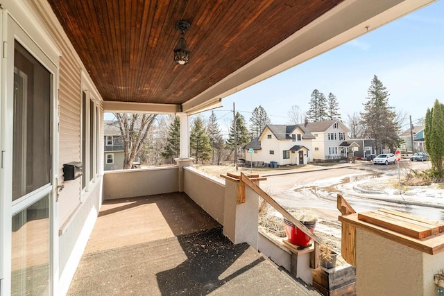 view of patio with a residential view