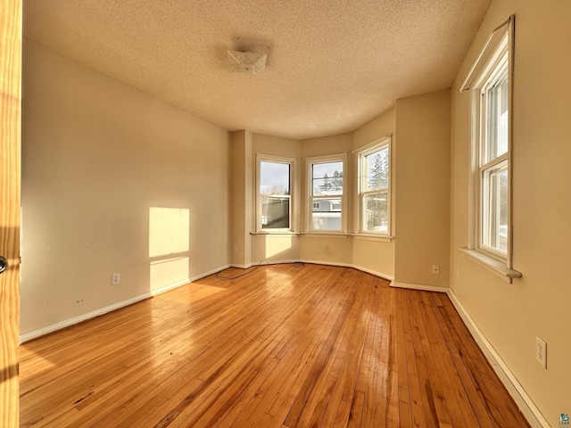 1923 W 6th St, Ashland, WI 54806 - unfurnished room featuring hardwood / wood-style floors, baseboards, and a textured ceiling