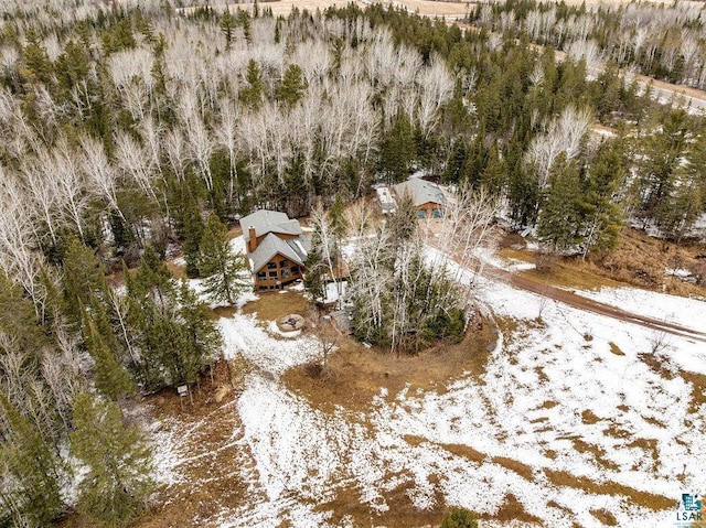 2755 County Road 1, Wrenshall, MN 55797 - birds eye view of property with a wooded view