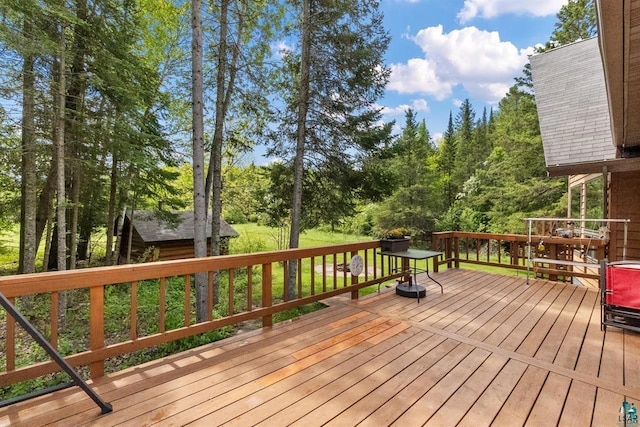 2755 County Road 1, Wrenshall, MN 55797 - view of wooden terrace