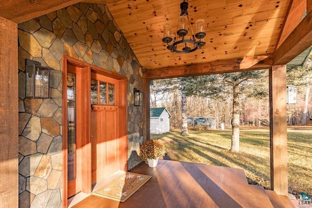 view of patio / terrace with an outdoor structure