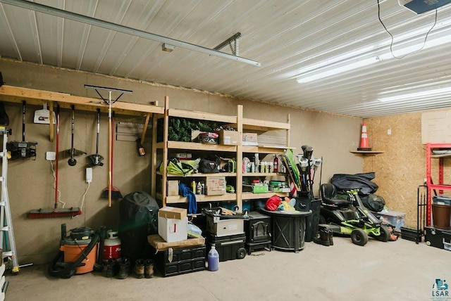 storage area featuring a garage