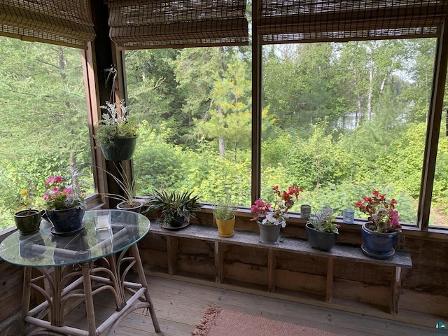 8352 Old Gunflint Trl, Grand Marais, MN 55604 - sunroom featuring a view of trees