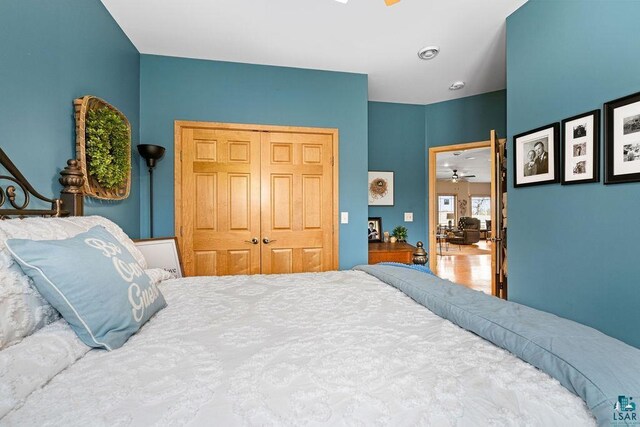 bedroom with a closet