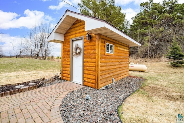 view of outbuilding featuring an outdoor structure