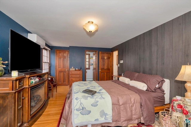 bedroom with light wood-style flooring