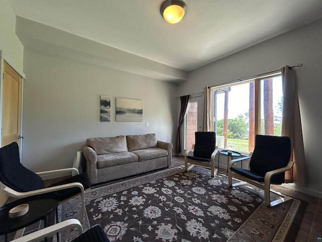 living room with baseboards