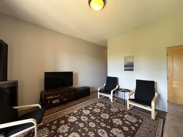 living room featuring baseboards