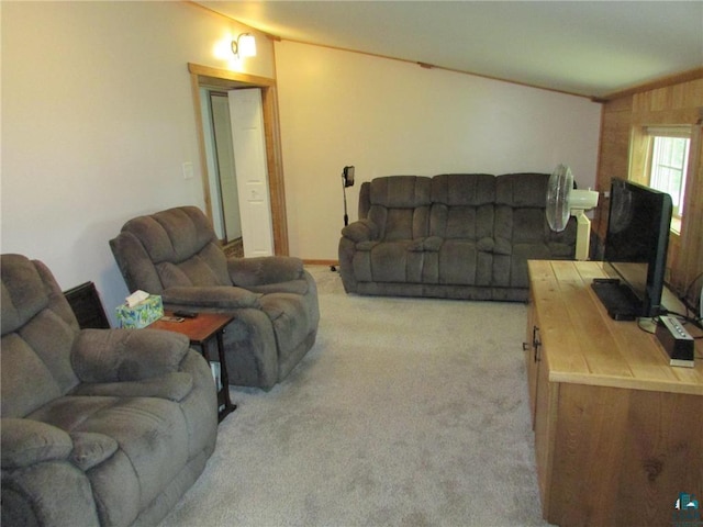 living room with carpet flooring