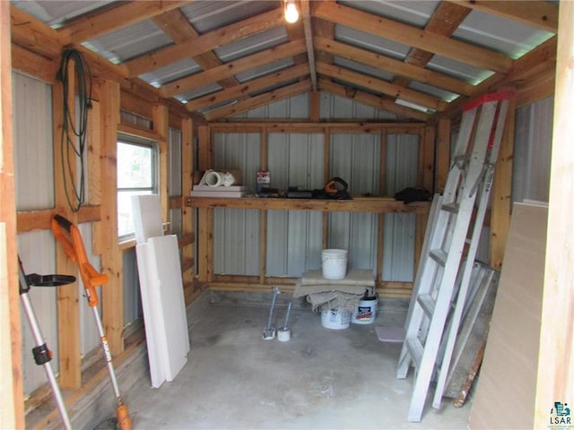 view of storage area