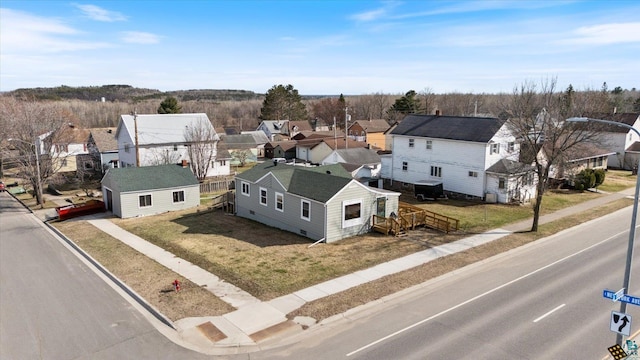 bird's eye view with a residential view