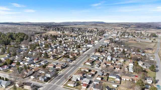bird's eye view with a mountain view and a residential view