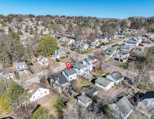 drone / aerial view featuring a residential view