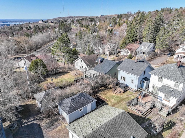 aerial view featuring a residential view