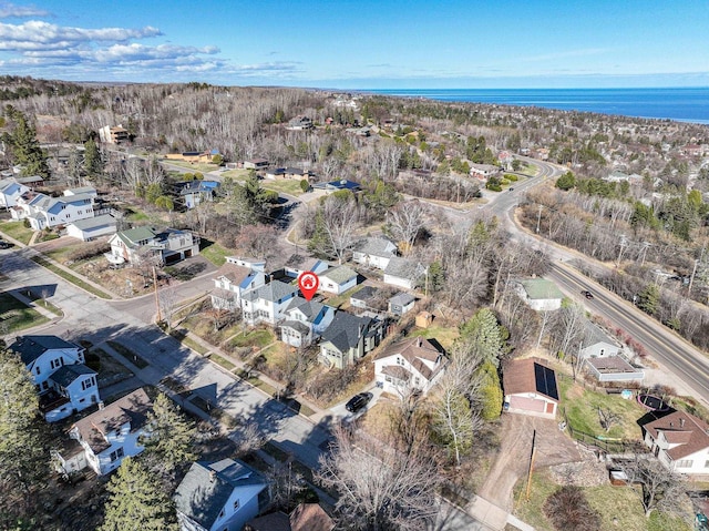 aerial view featuring a residential view