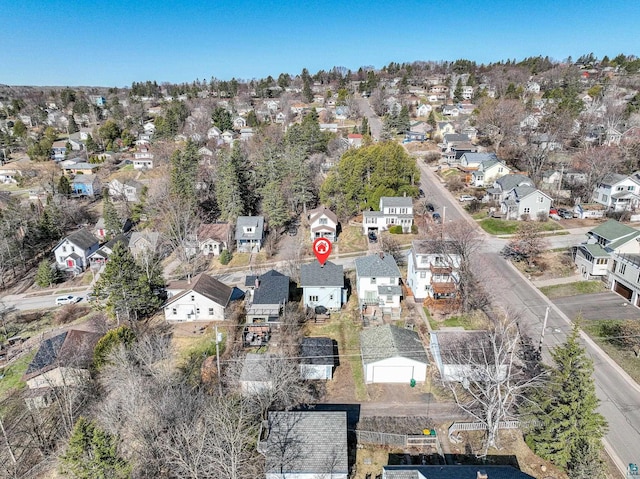 drone / aerial view with a residential view