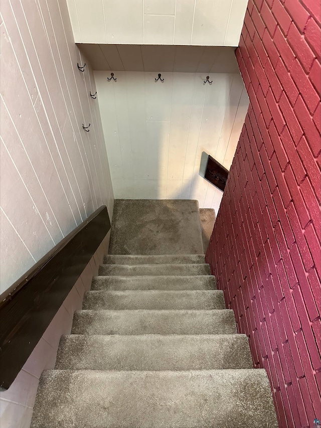 3824 Rehbein Rd, Duluth, MN 55803 - staircase with wooden walls