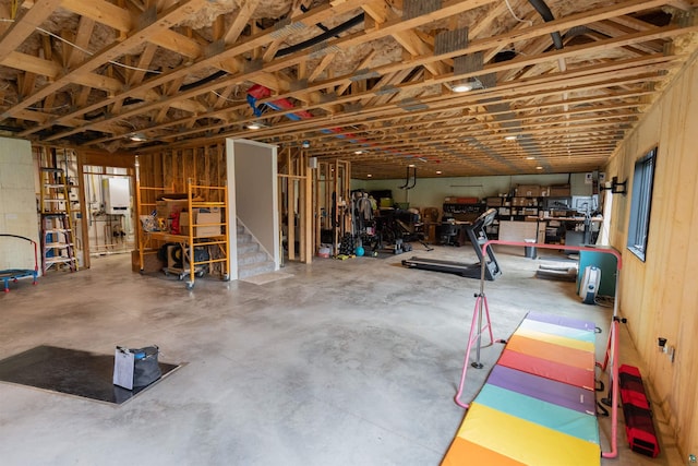 view of basement