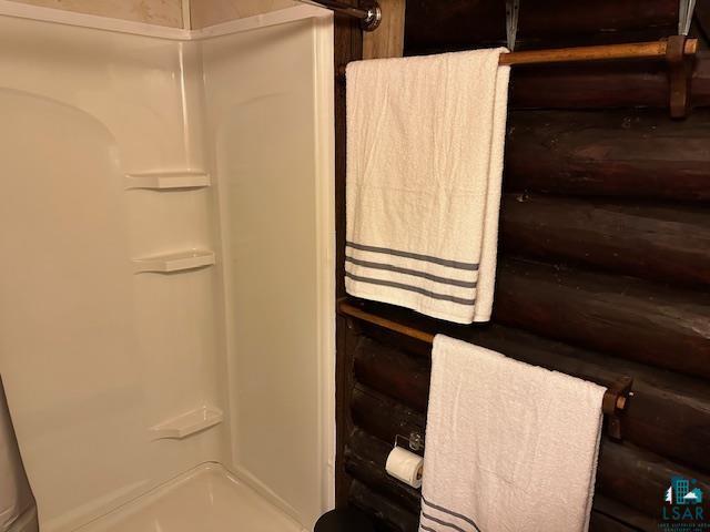 bathroom with a shower