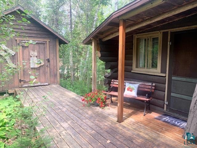 view of wooden deck