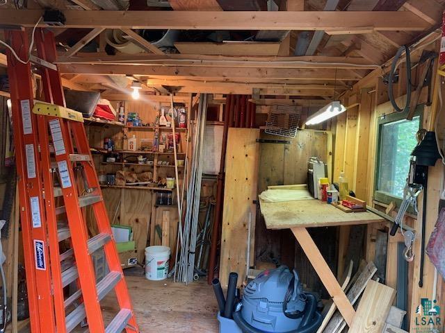 view of storage area