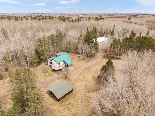 drone / aerial view with a rural view