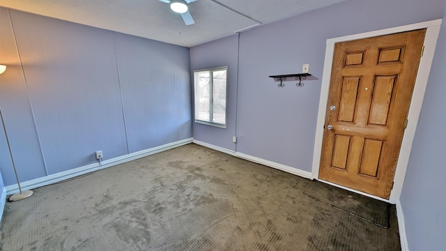 1441 90th Ave W, Duluth, MN 55808 - foyer featuring ceiling fan, baseboards, and carpet