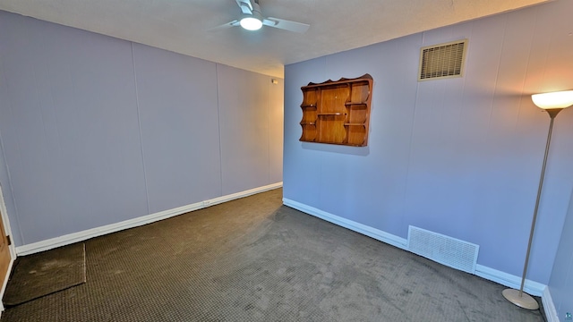 1441 90th Ave W, Duluth, MN 55808 - empty room with ceiling fan, visible vents, baseboards, and carpet