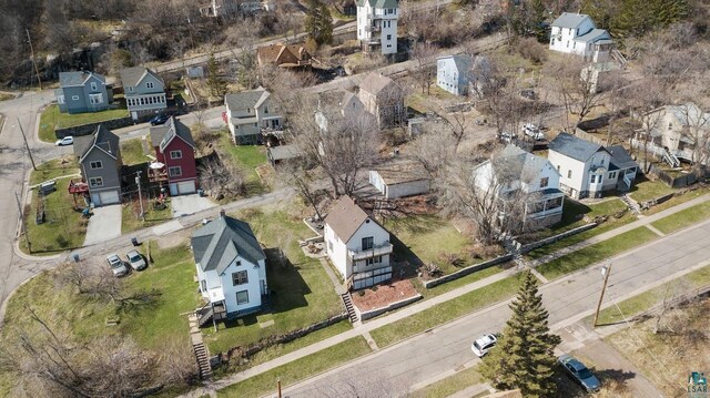 bird's eye view with a residential view